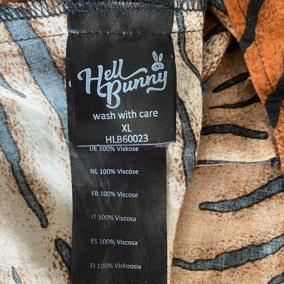 Hell Bunny button-up shirt tiger size XL - Picture 5 of 8